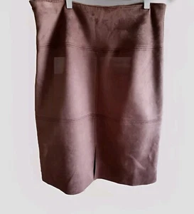 Chaps Größe 10 spitz zulaufende Nähte A-Linie Rock knielang Mikrofaser verdeckter Seitenreißverschluss - Bild 1 von 5