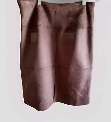 Falda Chaps Talla 10 Costuras Cónicas Línea A Hasta la Rodilla Microfibra Cremallera Lateral Oculta Foto 1 de 4