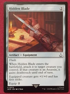 Magic The Gathering ASSASSIN'S CREED HIDDEN BLADE artifact card MTG - Picture 1 of 2