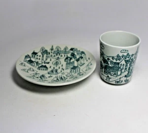 Danish Nymolle Art Fayence Hoyrup MCM Demitasse Tasse Untertasse Ltd Ed #4006 Denmark - Bild 1 von 15