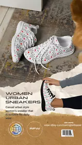 Women's "Blooming Wild Rose" Sneakers - Stylish Athletic Trendy Shoes by RFW - Picture 1 of 48