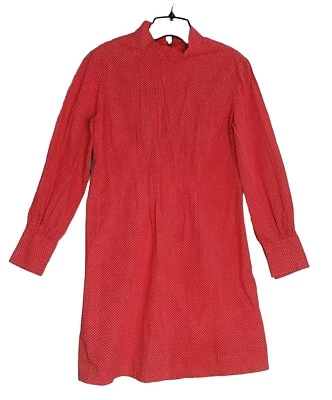 Vintage Girls Dress Red White Dots Size 14 Handmade - Image 1 of 4