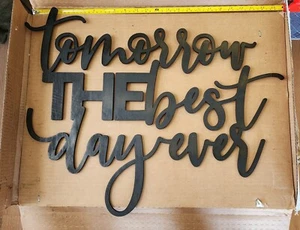 Custom Wood Sign Tomorrow The Best Day Ever Wedding Rehearsal Sign - Picture 1 of 3