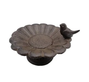 Comfy Hour Spring Is Here Collection 7" Cast Iron Birdfeeder Birdbath Outdoor - Picture 1 of 2