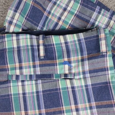 Pantalones Cortos de Golf Tommy Bahama Para Hombre 54RG Rendimiento Mezcla de Nailon Entrepierna 10 Cuadros Foto 1 de 4