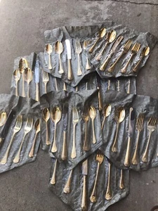 Supreme Vermai posate posate acciaio inox calibro pesante placcato oro 23 carati - Foto 1 di 9
