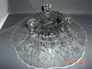 Vintage New Martinsville Radiance Pattern Prelude Etched Ftd Round Bowl 10 5/8" - Picture 1 of 4