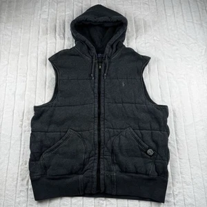 Polo Ralph Lauren Jacke Herren XL Thermo Stepp Puffer Weste Kapuze Grau Reißverschluss - Bild 1 von 18