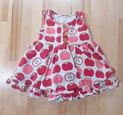 Vestido Sweet Honey Apple Giratorio Niña Talla 18 Meses Volantes Lazo Rojo Rosa Blanco Foto 1 de 4