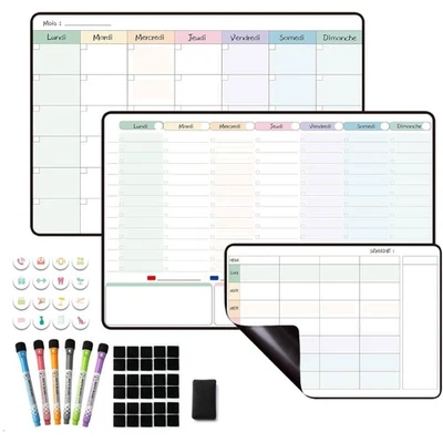 Wochen- Monatsplaner Kühlschrank Magnet abwischbar  Familienablauf Organisation - Bild 1 von 4