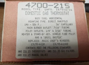 Robertshaw 4700-215 Haushalt Gasthermostat (ersetzt 4700-017) (Box CCCC) - Bild 1 von 1