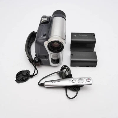 Panasonic Handheld MiniDV Cassette Digital Video Camcorder Set Silver NV-GS15EB - Image 1 of 4