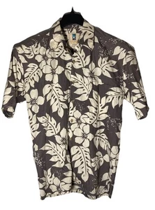 KAHALA Vtg 70’s Hawaiian Shirt-Silhouette Floral-Hand Crafted In Hawaii-Size M - Picture 1 of 6