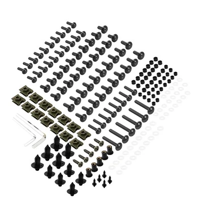 Tornillos completos para carenado de motocicleta negros para Suzuki Kawasaki Honda Yamaha Foto 1 de 4