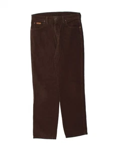 WRANGLER Mens Texas Stretch Straight Jeans W33 L32 Brown Cotton BH14 - Picture 1 of 4