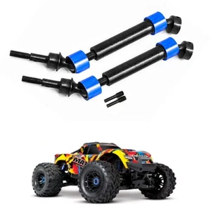 2X Hard Steel Swing Driveshaft Universal Front Rear For Traxxas 1/10 MAXX RC Car - Picture 1 of 9