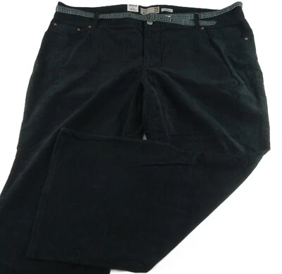 Old Navy Belted Low Waist Bootcut Corduroy Pants Women's Size 26 Black Stretch - Image 1 of 4