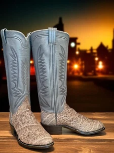 M.L. Leddy Personalizado Hecho a Mano Exótico Gris Elefante Estampado Talla 6 ¡HERMOSO! 776-19054 - Imagen 1 de 14