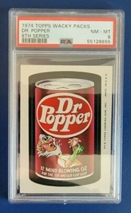 1974 TOPPS WACKY PACKAGES SERIES 8  DR. POPPER  PSA 8  @@  NM-MT  @@