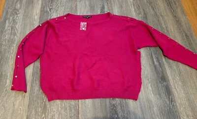 Suéter Pamela McCoy Brazos Embellecidos Manga Larga Talla 1X Nuevo Foto 1 de 4