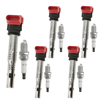 06D905115F 5pcs Ignition Coil & Spark Plug For 2008-2009 Volkswagen Rabbit 2.5L - Image 1 of 4