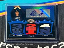 Nolan Ryan 2007 Topps Triple Threads Jersey Autograph 3/3!