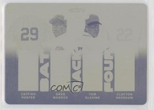 2020 Leaf Lumber Kings Printing Plate Yellow 1/1 Catfish Hunter Greg Maddux 7m3