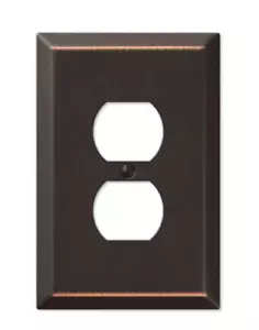AMERELLE übergroße 1 Gang Duplex Stahl Wandplatte - gealterte Bronze 463DDB - Bild 1 von 7
