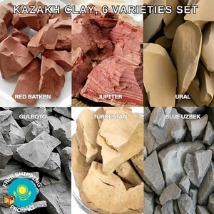 Juego de 6 mejores sabores de arcilla kazaja Ural Júpiter Batken Gulboto 450 gramos de arcilla comestible - Imagen 1 de 1