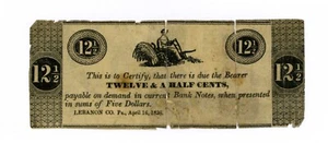 Obsolete Currency Lebanon PA 1838 - Picture 1 of 1
