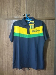 Ayrton Senna Formula 1 Jersey Official Shirt Sport Polo F1 Racing Men Size M - Picture 1 of 11