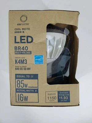 K4M3, Kobi Electric, R40-85-50-MV, BR40, 85W Equal, 120-277V, 5K, Non Dimmable - Image 1 of 4