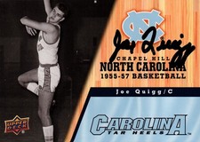 Joe Quigg Signed 2010-11 Upper Deck North Carolina Card Auto UNC Tar Heels COA