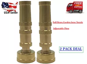 Massive Messing Garten Sprühdüse 4" verstellbar Twist Wasserschlauch USA Lager 2er Pack - Bild 1 von 7