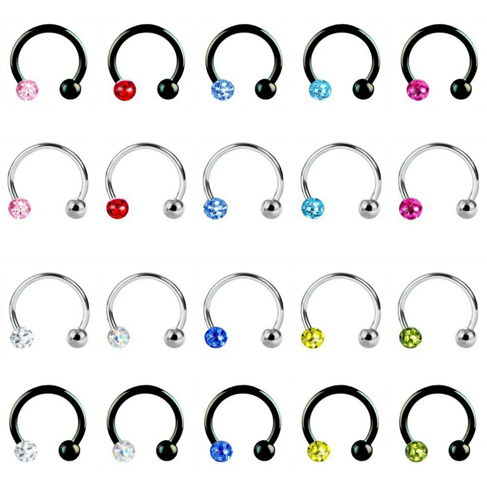 NASENPIERCING FERIDO TRAGUS PIERCING LIPPEN RING LABRET HELIX HUFEISEN SEPTUM  - Bild 1 von 1