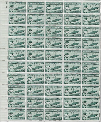 US Scott 1091, International Naval Review , 1957, Full Mint Sheet of 50, F/VF - Image 1 of 2