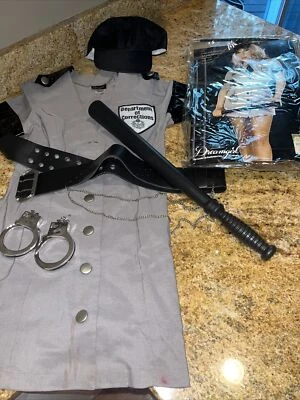 Women's Adult Prison Guard Costume Sexy Officer Uniform Small  *READ* - Image 1 of 4