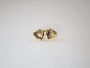 NUEVO Anillo Ajustable Marz Gemas Chapado en Oro Plata Esterlina Cuarzo Ahumado Piedras Preciosas - Imagen 1 de 4