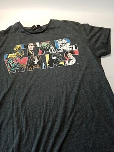 Star Wars Comic Strip Logo T Shirt Black XL - Picture 1 of 6