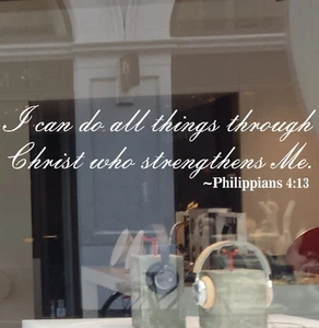 Philippians 4:13 Phip 413 I can do all things through Christ Decal Vinyl Sticker - Picture 1 of 4