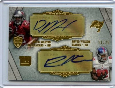 2012 Topps Supreme DOUG MARTIN & DAVID WILSON "Dual Autographed" Card /25  - Image 1 of 2