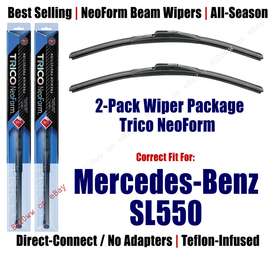 Limpiaparabrisas NeoForm Super Premium 2pk apto para Mercedes-Benz SL550 2007-2011 - 162612x2 Foto 1 de 1