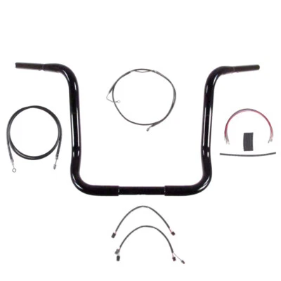 Kit de barra de suspensión Ape 2016-2023 Harley Ultra Street Glide 1 1/4" negra 16" con ABS Foto 1 de 4