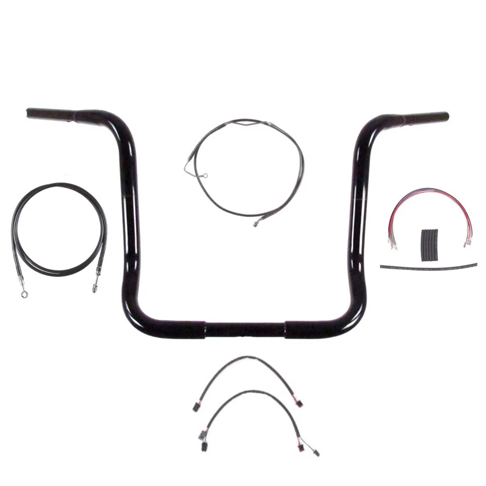 Kit de barra de suspensión Ape 2016-2023 Harley Ultra Street Glide 1 1/4" negra 16" con ABS Foto 1 de 4