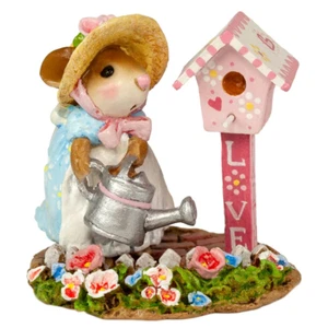Wee Forest Folk GRACIE'S GARDEN TOTEM, WFF# M-637a, Gardening Mouse, LTD 2024 - Picture 1 of 1