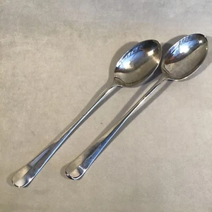 PV06480 Vintage Silver Plate STURBRIDGE / CENTER RIDGE 12" Dressing Spoon x2 - Picture 1 of 8