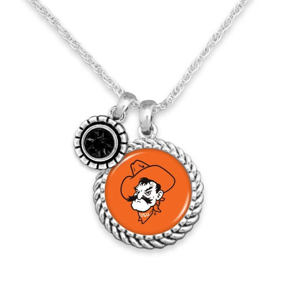 Oklahoma State Cowboys Olivia Necklace Silver Chain Jewelry Gift OSU - Image 1 of 1