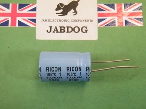 Ricon Radial Electrolytic Capacitor 100uF 200v Dia= 16.2mm 105 Degree   9g EC15 - Picture 1 of 3