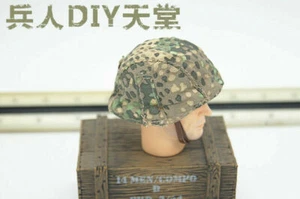 1/6 Scale DIY German Soldier Cap Model WWII Covered Camouflage Helmet Toy - Picture 1 of 3
