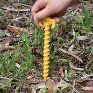 5X Screw Spiral Peg Stakes Nail Outdoor Camping Awning Trip Spiral Nails Tent - Picture 1 of 2